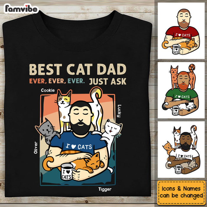 Personalized Gift For Cat Dad Shirt - Hoodie - Sweatshirt 25346 1