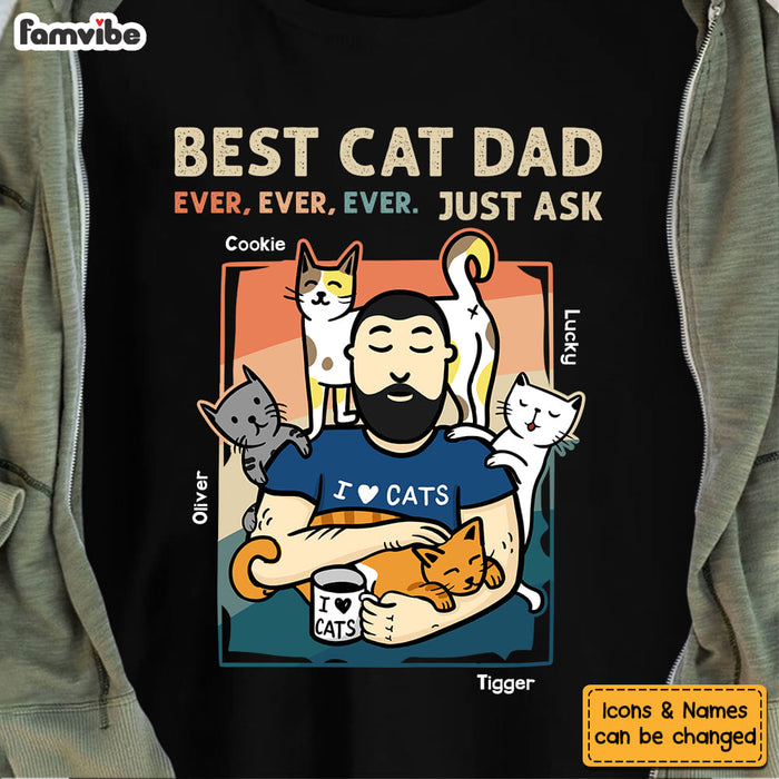 Personalized Gift For Cat Dad Shirt - Hoodie - Sweatshirt 25346 1