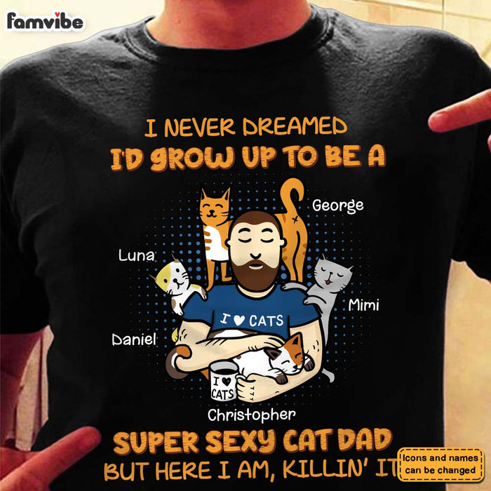 Personalized Gift For Cat Dad Shirt - Hoodie - Sweatshirt 25347 1