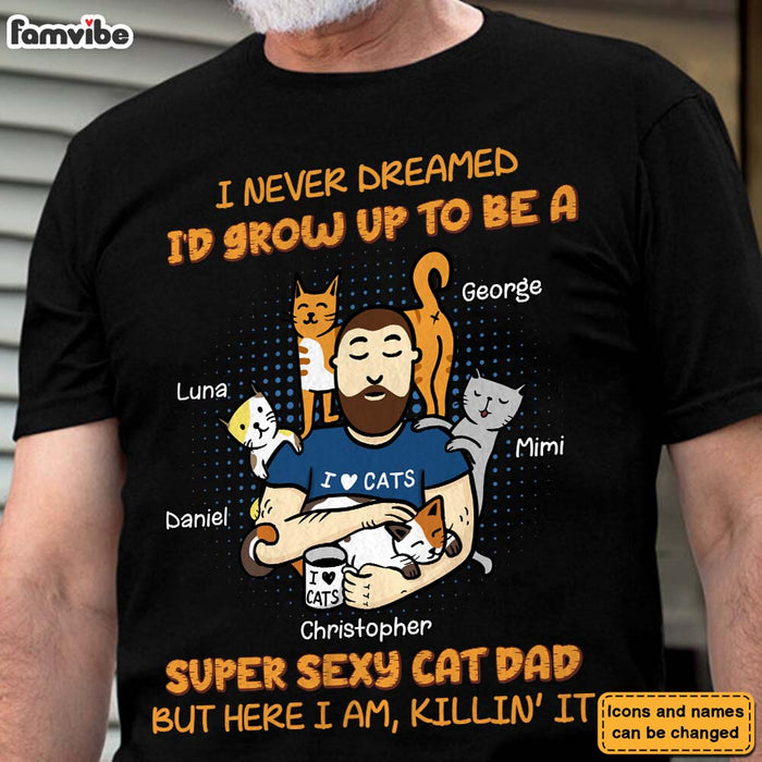 Personalized Gift For Cat Dad Shirt - Hoodie - Sweatshirt 25347 1