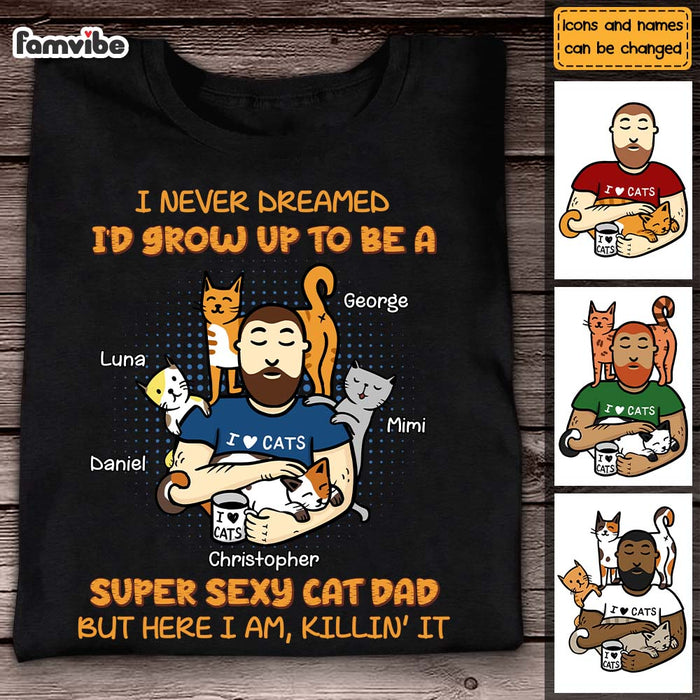 Personalized Gift For Cat Dad Shirt - Hoodie - Sweatshirt 25347 1