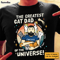 Personalized Gift For Greatest Cat Dad Of The Universe Shirt - Hoodie - Sweatshirt 25350 thumb 1