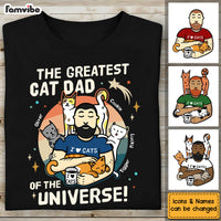 Personalized Gift For Greatest Cat Dad Of The Universe Shirt - Hoodie - Sweatshirt 25350 thumb 1
