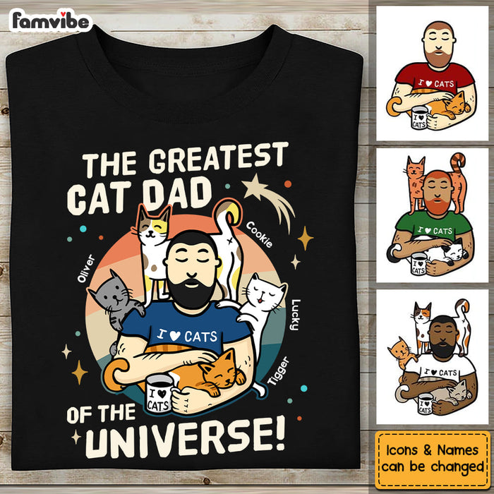 Personalized Gift For Greatest Cat Dad Of The Universe Shirt - Hoodie - Sweatshirt 25350 1