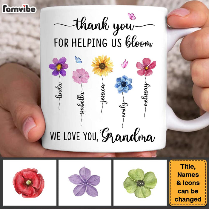 Personalized Thank You For Helping Us Bloom Mug 25365 - Famvibe