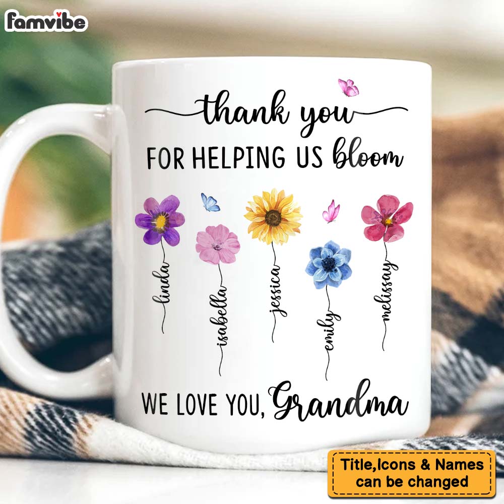 Personalized Thank You For Helping Us Bloom Mug 25365 Primary Mockup