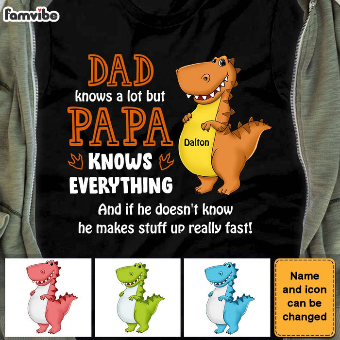 Personalized Dino Grandpa Papa Knows Everything Shirt - Hoodie - Sweatshirt 25366 1