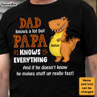 Personalized Dino Grandpa Papa Knows Everything Shirt - Hoodie - Sweatshirt 25366 thumb 1