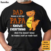 Personalized Dino Grandpa Papa Knows Everything Shirt - Hoodie - Sweatshirt 25366 thumb 1