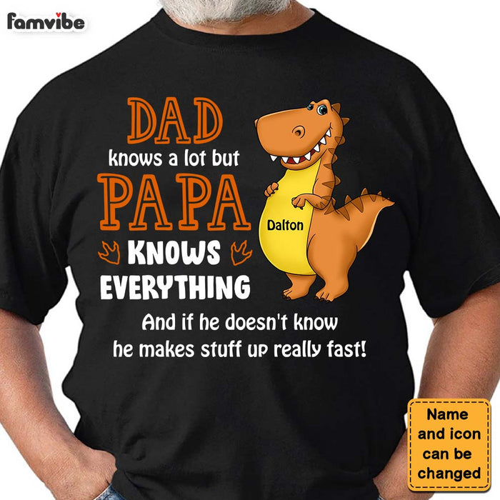 Personalized Dino Grandpa Papa Knows Everything Shirt - Hoodie - Sweatshirt 25366 1