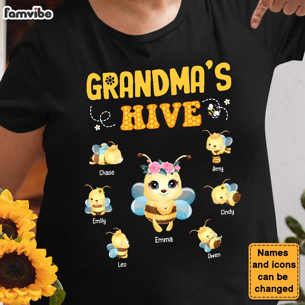 Personalized Grandma's Hive Shirt Hoodie Sweatshirt 25370 Primary Mockup