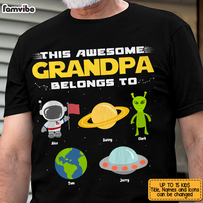 Personalized This Awesome Grandpa Belongs To Shirt - Hoodie - Sweatshirt 25375 1
