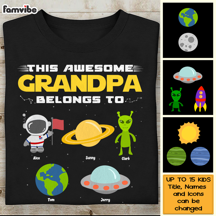 Personalized This Awesome Grandpa Belongs To Shirt - Hoodie - Sweatshirt 25375 1