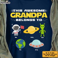 Personalized This Awesome Grandpa Belongs To Shirt - Hoodie - Sweatshirt 25375 thumb 1