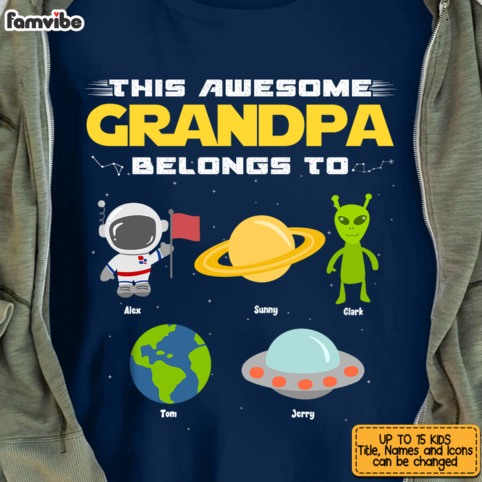 Personalized This Awesome Grandpa Belongs To Shirt - Hoodie - Sweatshirt 25375 1