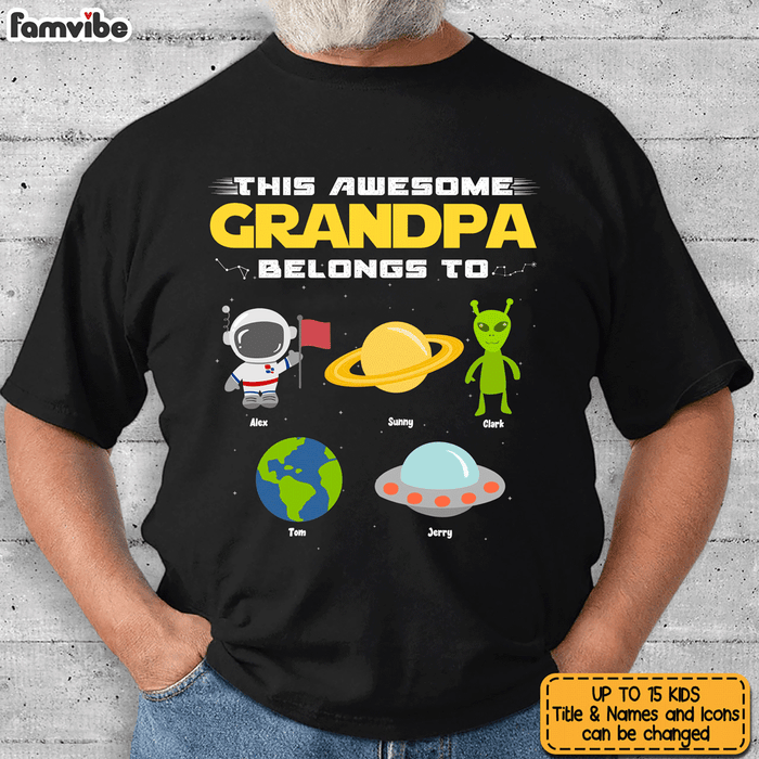 Personalized This Awesome Grandpa Belongs To Shirt - Hoodie - Sweatshirt 25375 1