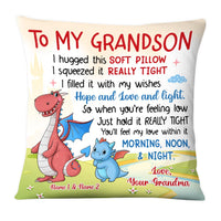 Personalized Dragon Grandson Hug This Pillow 25376 thumb 1