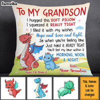 Personalized Dragon Grandson Hug This Pillow 25376 thumb 1