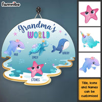 Personalized Grandma Ocean World Wood Sign 25377 thumb 1