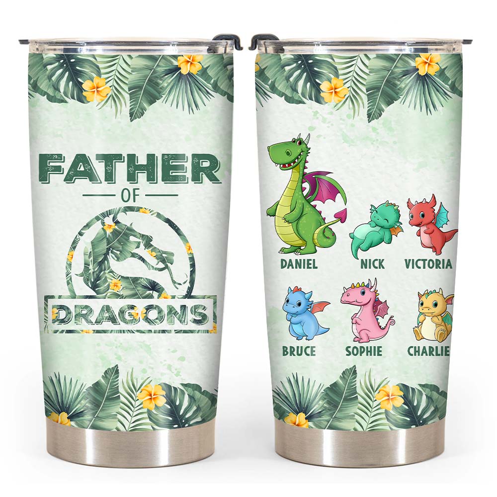 Personalized Father Of Dragon Steel Tumbler 25381 Primary Mockup