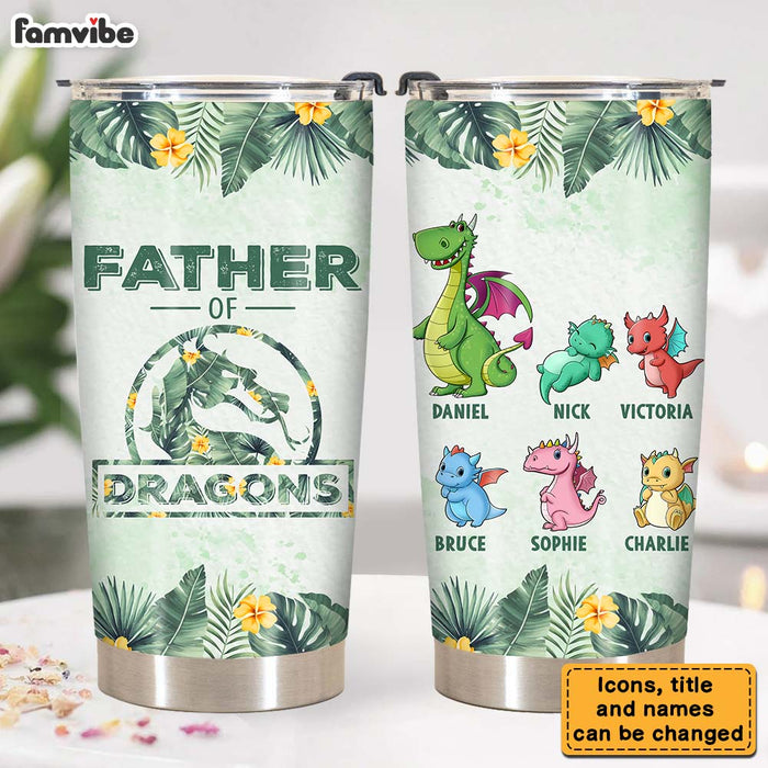 Personalized Father Of Dragon Steel Tumbler 25381 1