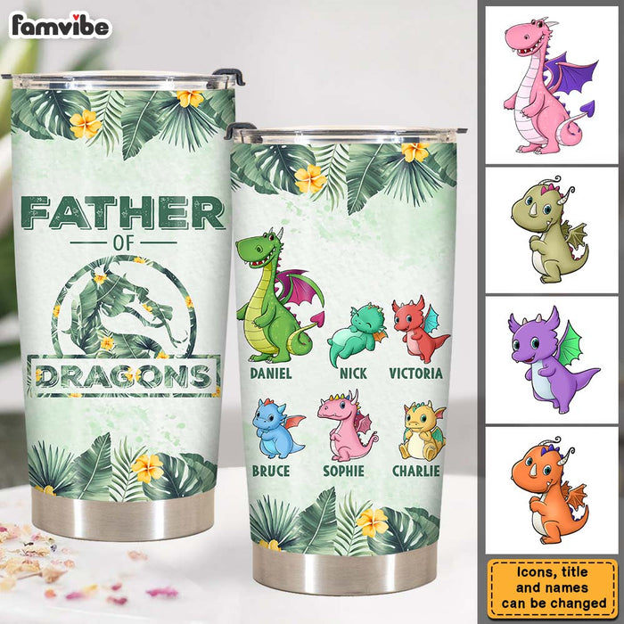 Personalized Father Of Dragon Steel Tumbler 25381 1