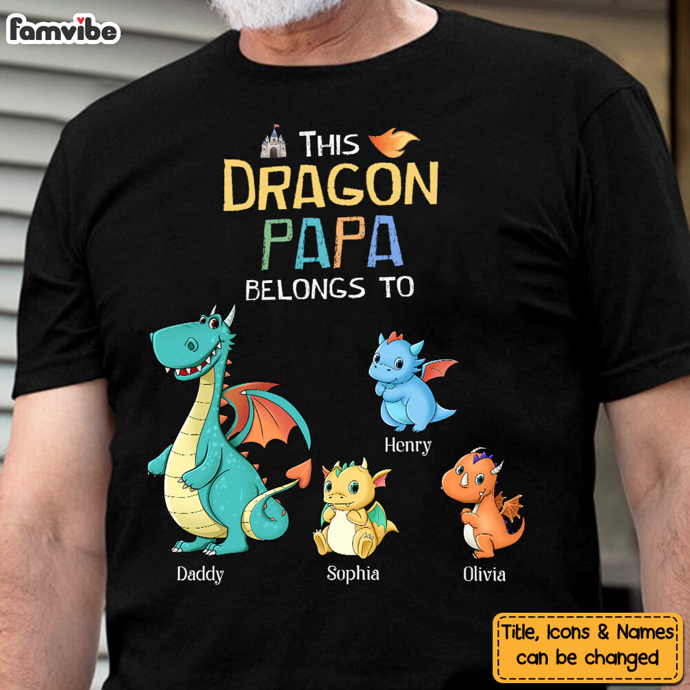 Personalized This Dragon Papa belongs to Shirt Hoodie Sweatshirt 25382 Primary Mockup