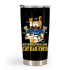 Personalized Bearded Beer Lovin' Cat Dad Steel Tumbler 25383 1
