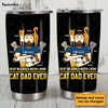Personalized Bearded Beer Lovin' Cat Dad Steel Tumbler 25383 1