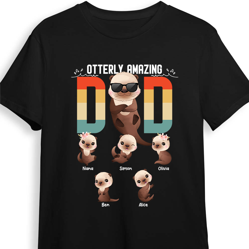 Personalized Daddy Otter Shirt Hoodie Sweatshirt 25385 Primary Mockup