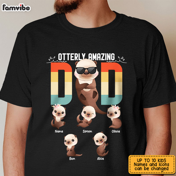 Personalized Daddy Otter Shirt - Hoodie - Sweatshirt 25385 1