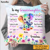 Personalized Gift For Granddaughter Watercolor Elephant Pillow 25387 1