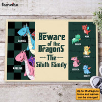 Personalized Beware Of The Dragons Doormat 25393 thumb 1