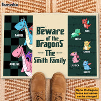 Personalized Beware Of The Dragons Doormat 25393 thumb 1