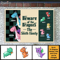Personalized Beware Of The Dragons Doormat 25393 thumb 1