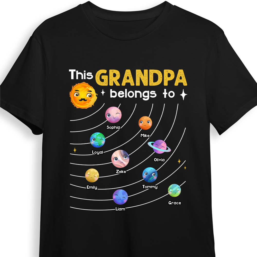 Personalized Planet This Grandpa Belongs To Shirt Hoodie Sweatshirt 25394 Primary Mockup