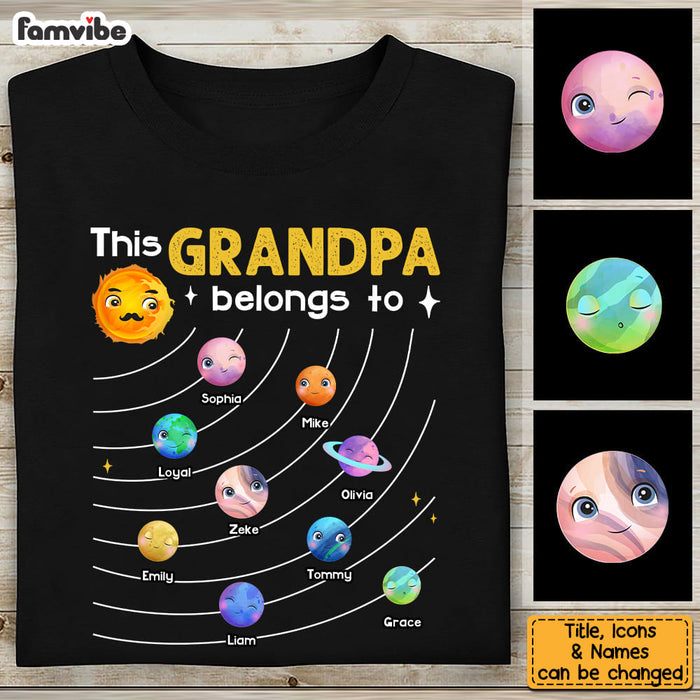 Personalized Planet This Grandpa Belongs To Shirt - Hoodie - Sweatshirt 25394 1