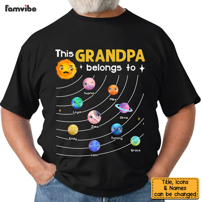 Personalized Planet This Grandpa Belongs To Shirt - Hoodie - Sweatshirt 25394 1
