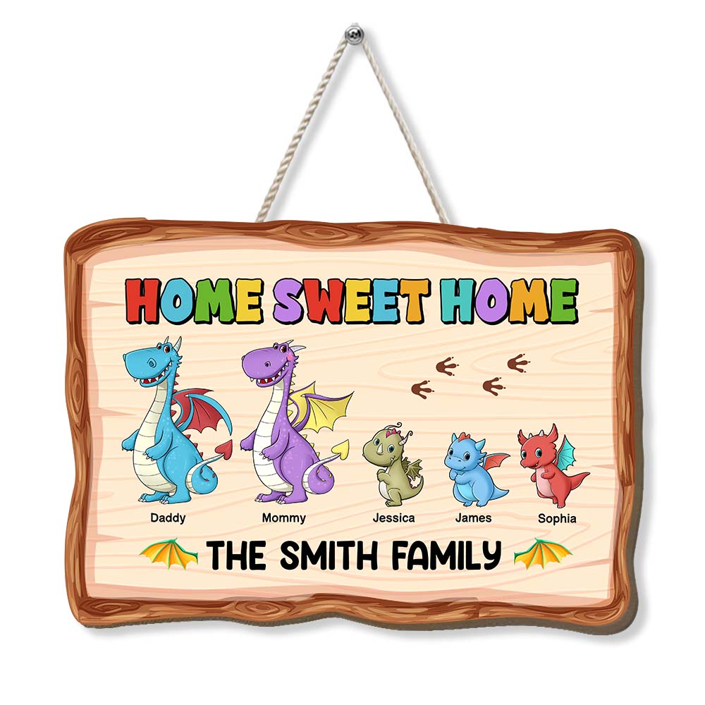 Personalized Home Sweet Home Wood Sign 25395 Primary Mockup