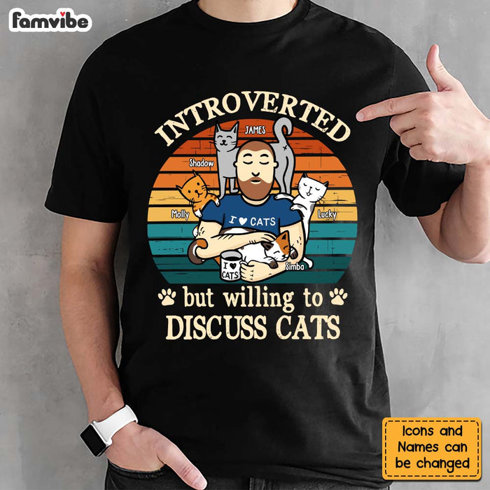 Personalized Introverted Cat Dad Shirt - Hoodie - Sweatshirt 25402 1