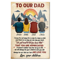 Personalized Dad It's Not Easy To Raise A Child Poster 25405 thumb 1