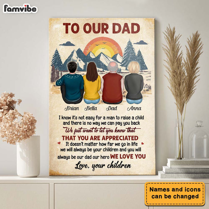 Personalized Dad It's Not Easy To Raise A Child Poster 25405 1