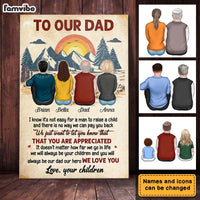 Personalized Dad It's Not Easy To Raise A Child Poster 25405 thumb 1