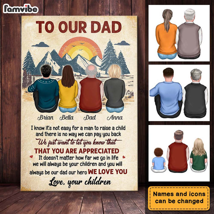 Personalized Dad It's Not Easy To Raise A Child Poster 25405 1