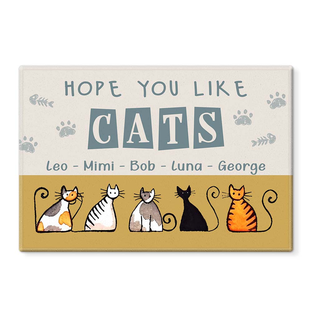 Personalized Gift For Cat Lovers Hope You Like Cats Doormat 25406 Primary Mockup