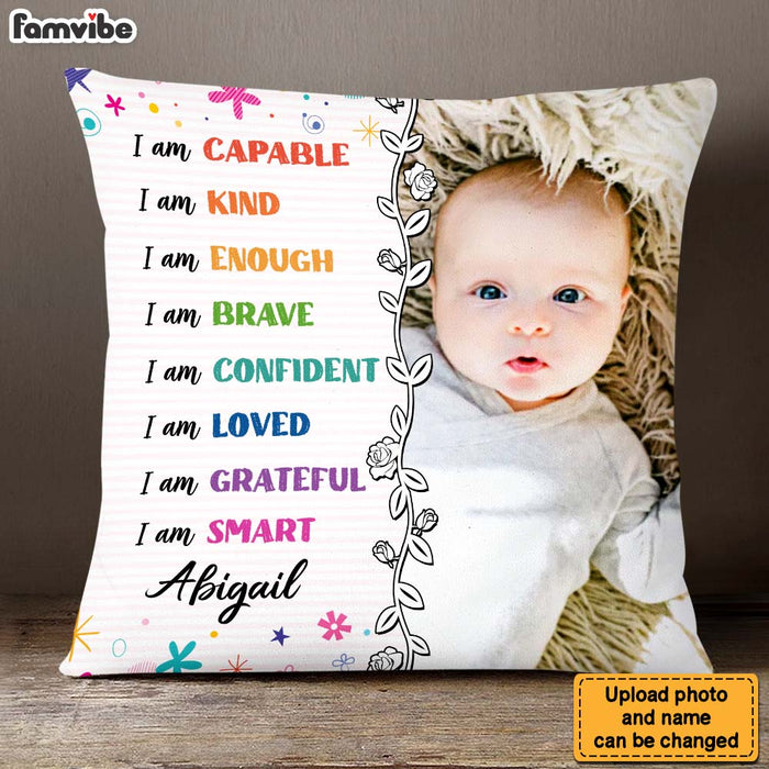 Personalized Affirmation Gift For Granddaughter I Am Kind Pillow 25408 1
