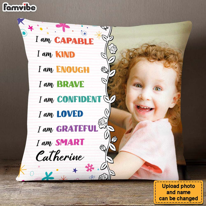 Personalized Affirmation Gift For Granddaughter I Am Kind Pillow 25408 1
