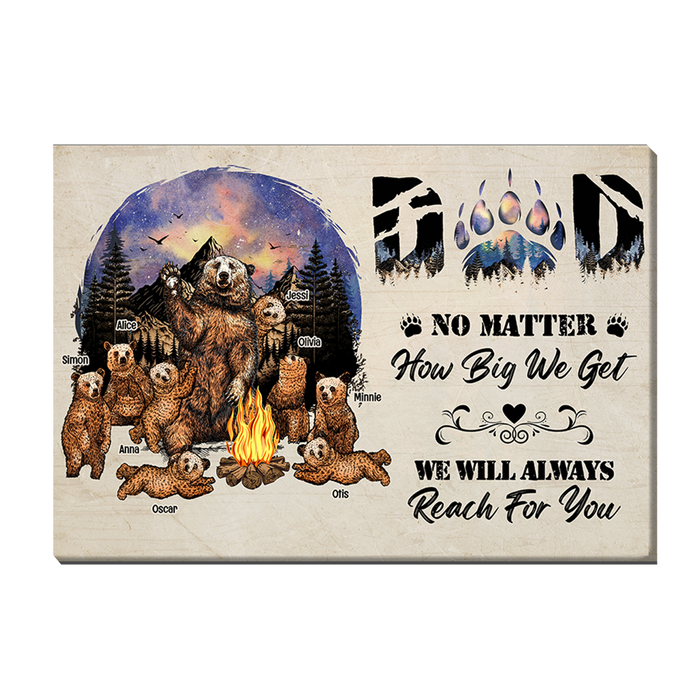 Personalized Dad We'll Always Reach For You Canvas 25417 1