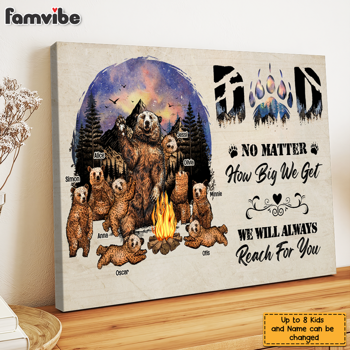Personalized Dad We'll Always Reach For You Canvas 25417 1
