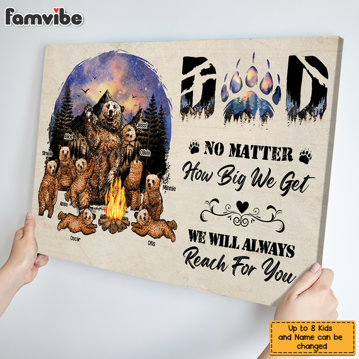 Personalized Dad We'll Always Reach For You Canvas 25417 1